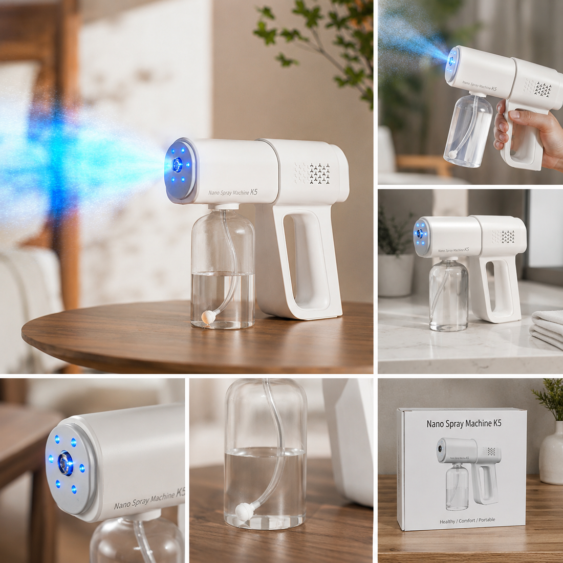 K5 Pro Blue Light Disinfectant Gun  Portable Misting Tool For Home & Garden